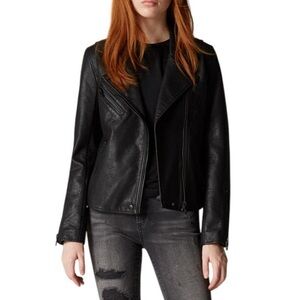 Women's Blank NYC Vegan Leather Onyx Moto Jacket - Size L